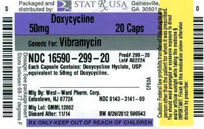 Doxycycline 50 mg Label Image (Doxycycline 50 mg Label)